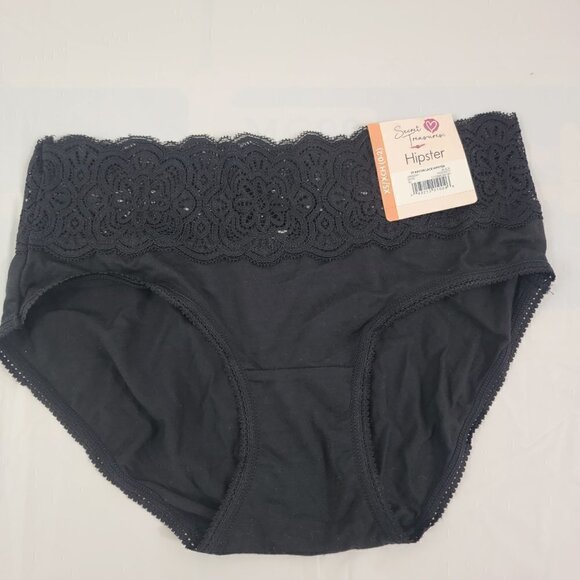 Secret Treasures Women’s 3-Pack Multi-Color Lace Trim Hipster Panties – Size XS - Picture 15 of 15